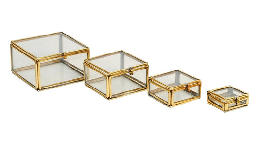 Set of 4 Glass Boxes