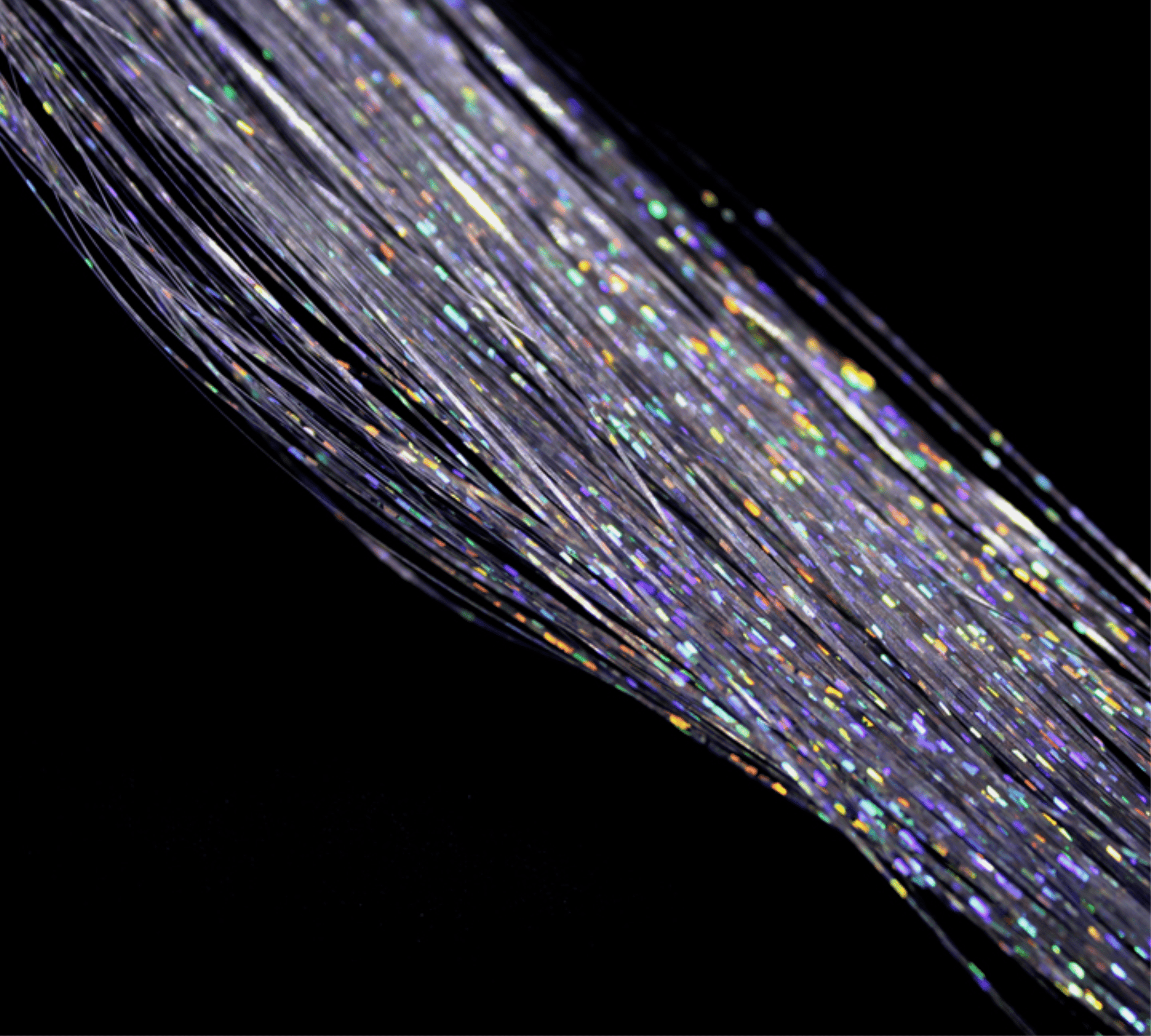 Silver 47" Holographic Hair Tinsel Shining | Shining Silver Tinsel Hair Extensions Bestow Charms
