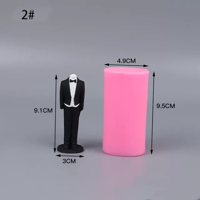 Silicone Bride & Groom Mold Bestow Charms