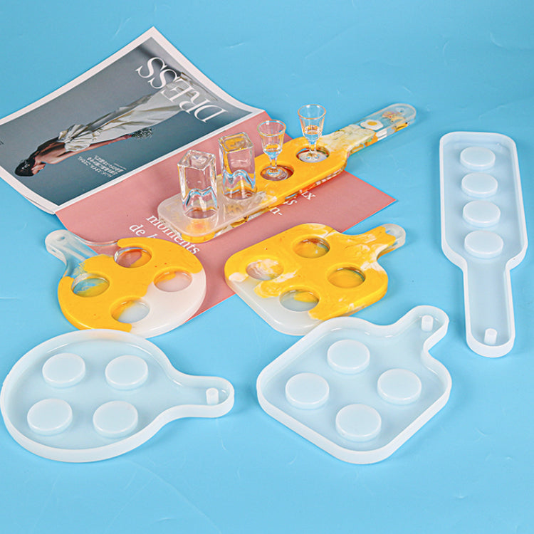 Silicone Shot Glass Tray Molds | Round Shot Glass Tray Mold | Square Shot Glass Tray Mold Bestow Charms