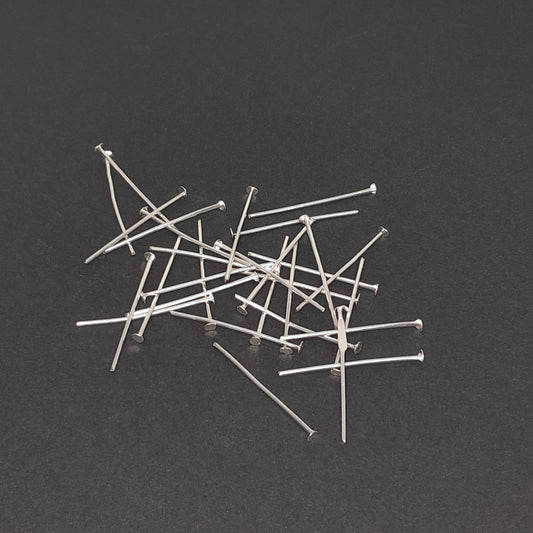 Silver Flat Head Pin 1"