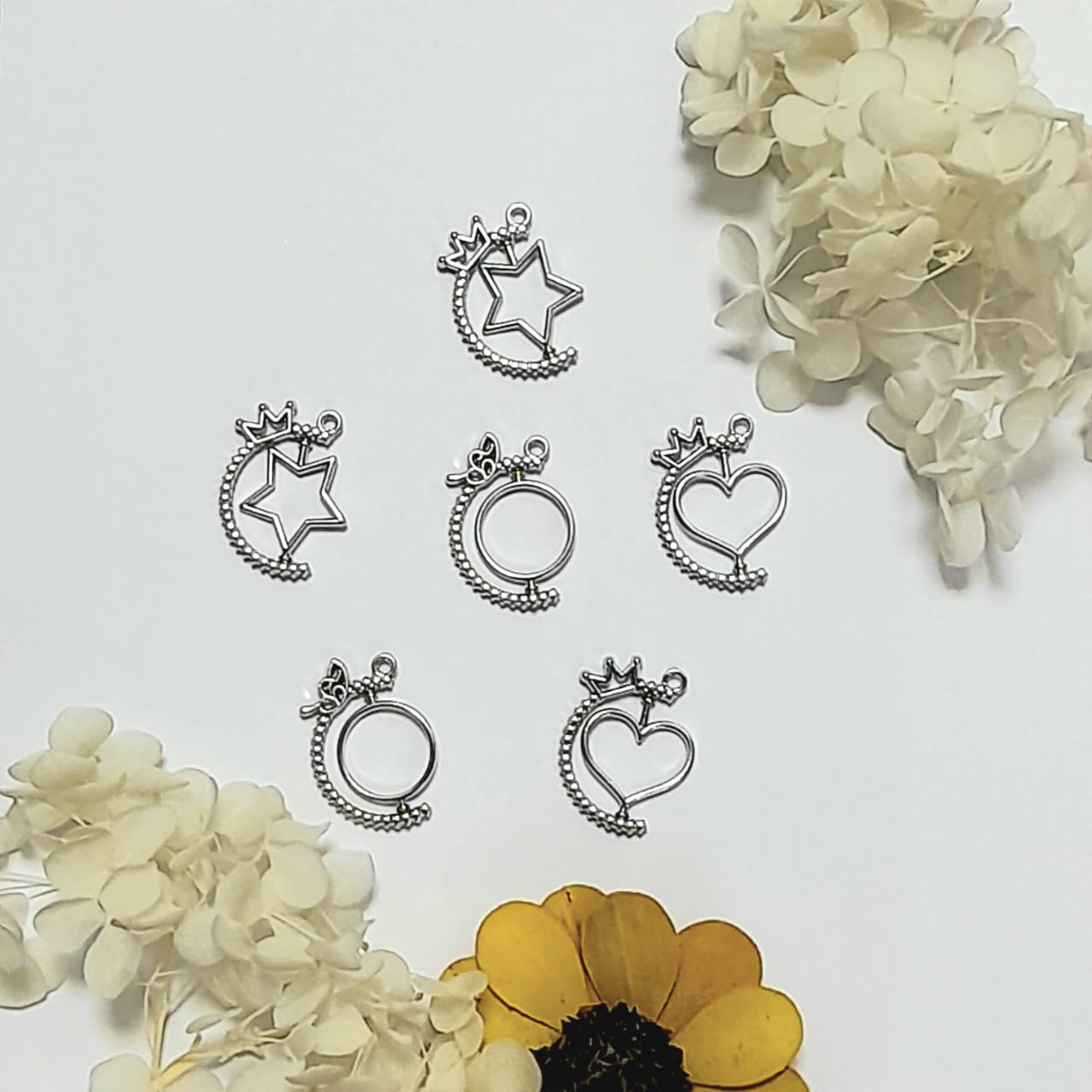 Silver Rotating Open Bezel - Set Of 6