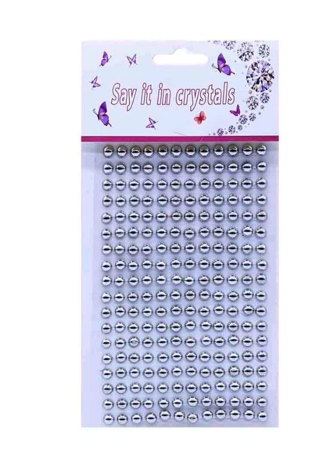 Silver round stickers - 0.7mm