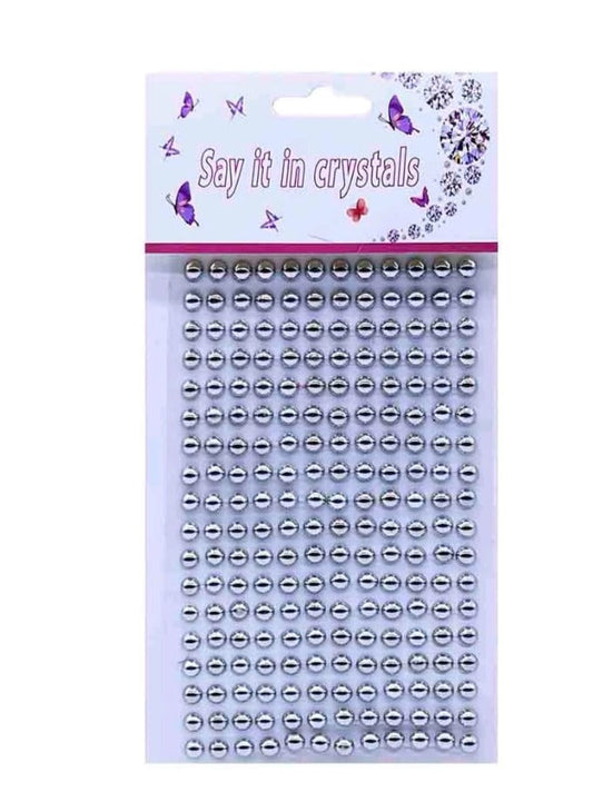 Silver round stickers - 0.7mm