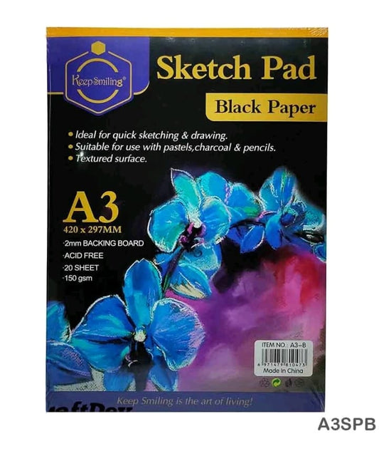 Sketch Pad A3 book Black