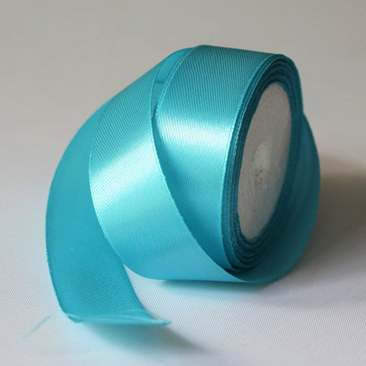 Sky blue satin ribbon 1" - 1mtr