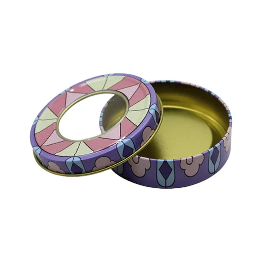 Small Candle Tin Box - Purple