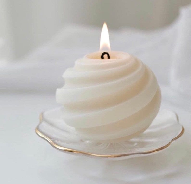 Small Spiral Ball Candle