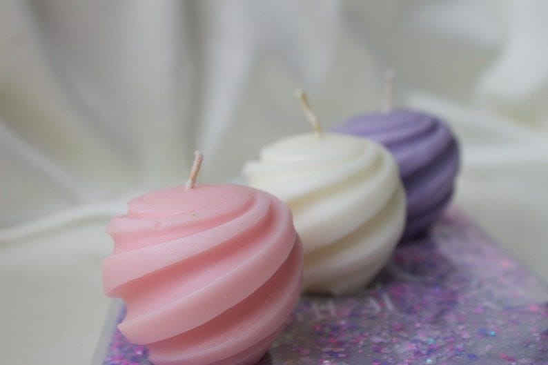 Small Spiral Ball Candle
