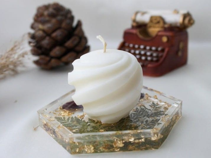 Small Spiral Ball Candle