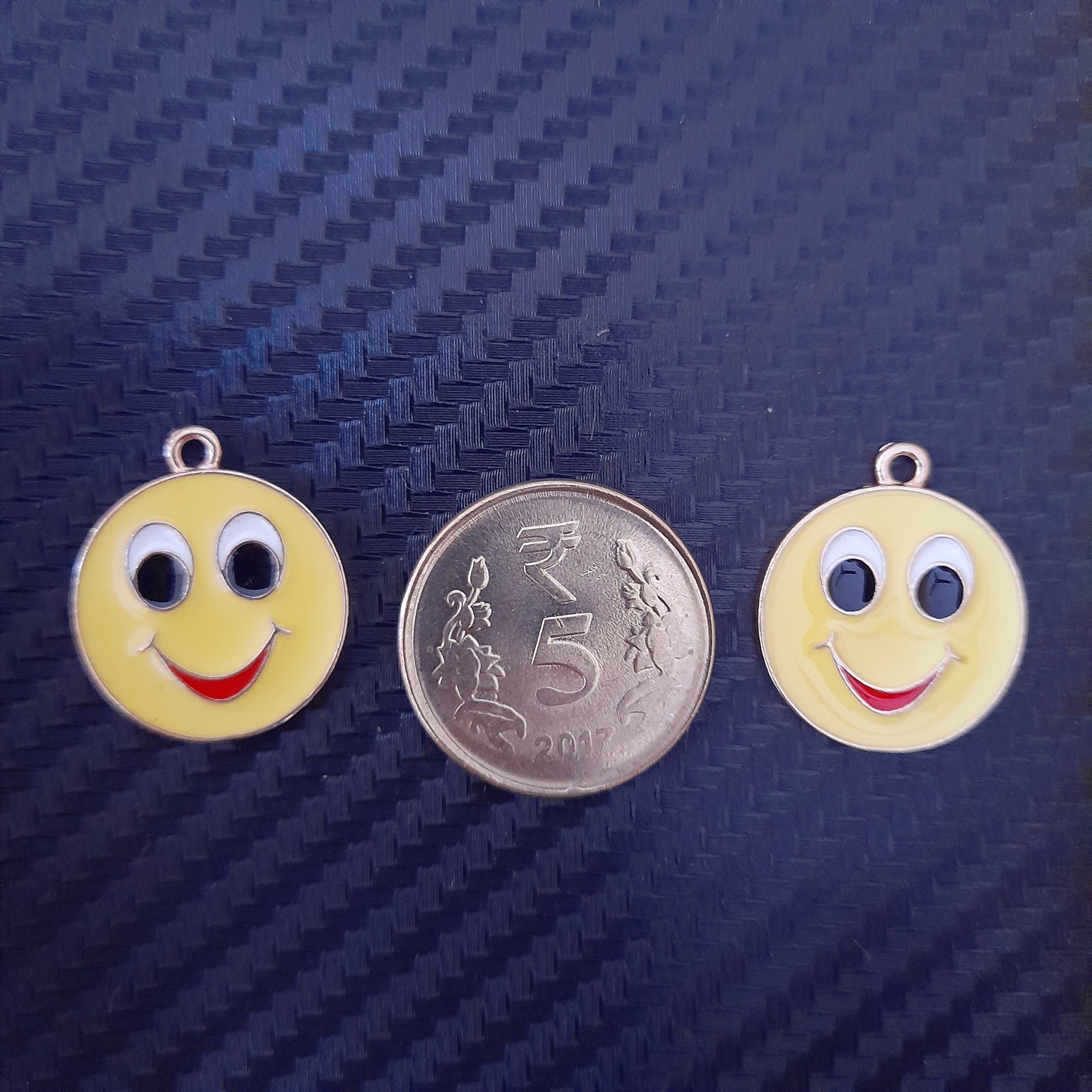 Smiley Metal Charms - Set Of 2 Bestow Charms