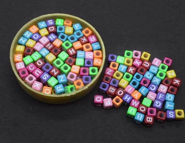 Square multicolor alpha beads