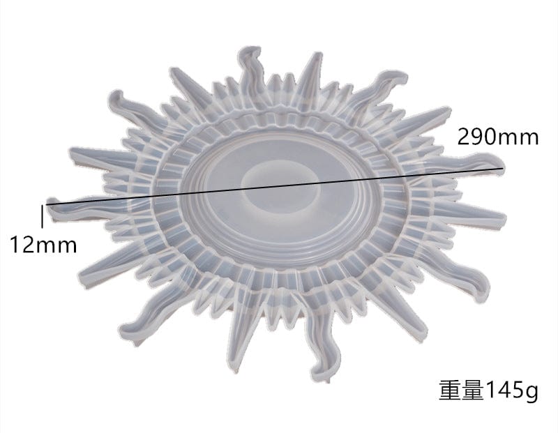 Silicone Sun Shaped Mirror Resin Mold | 5 Acrylic Mirrors Absolutely Free Bestow Charms