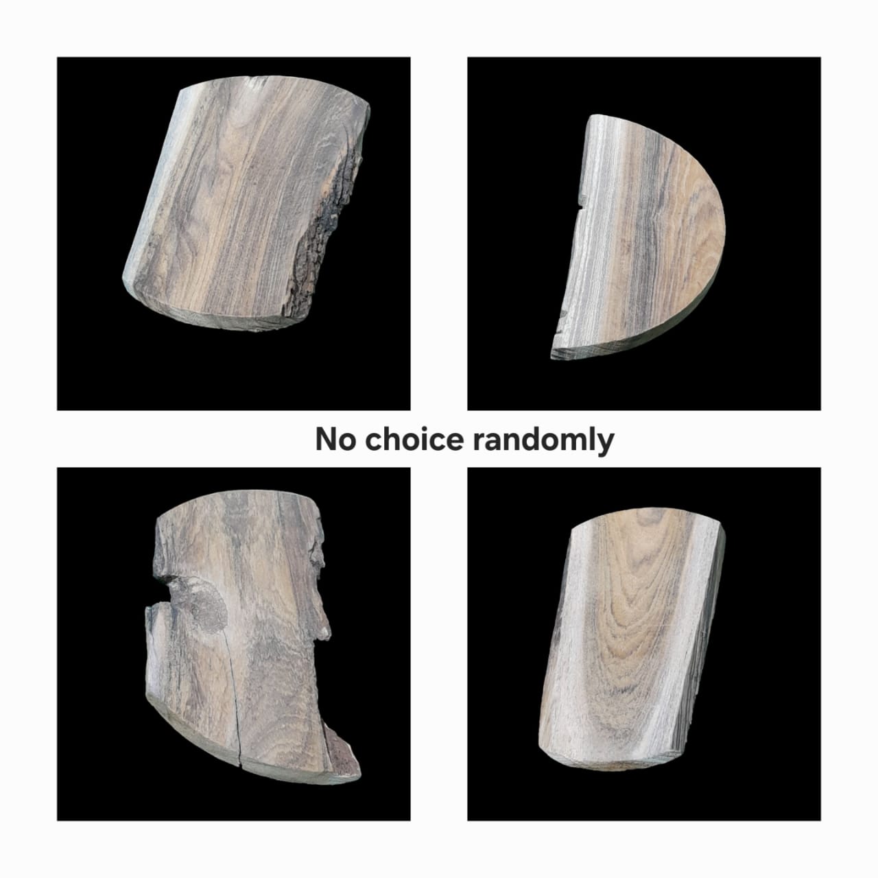 Teek Wood Slice - 5" - Semi Circle