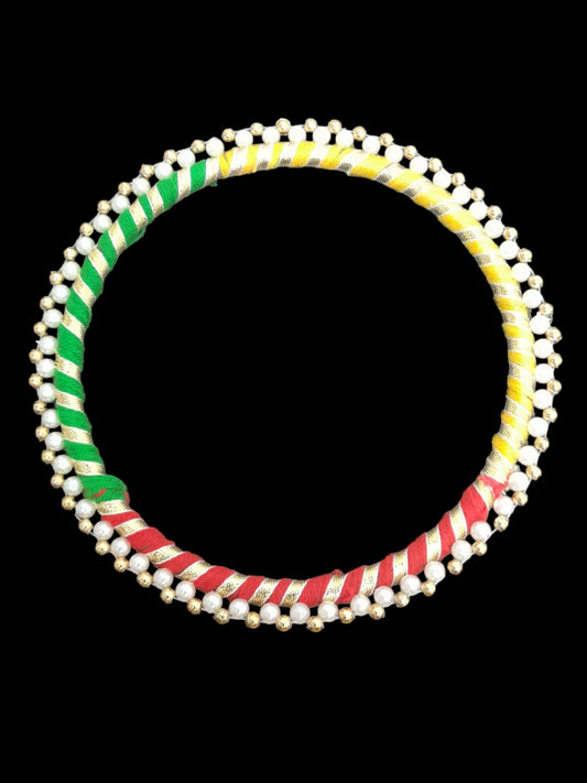 Threaded Ring with beads -6"