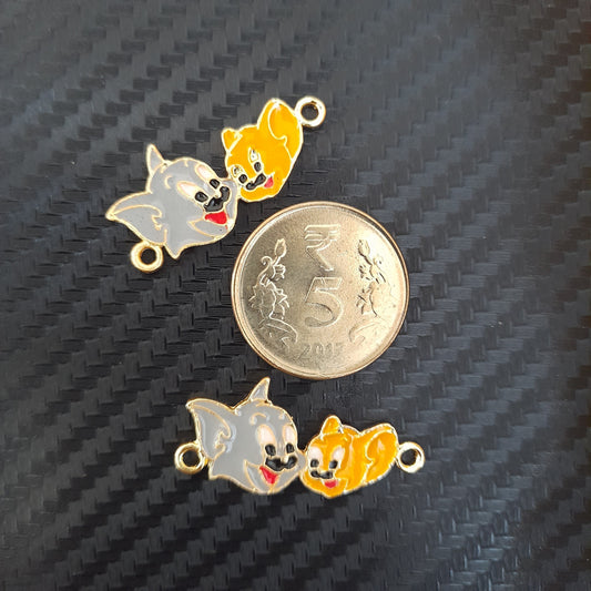 Tom And Jerry Metal Charms - Set Of 2 Bestow Charms