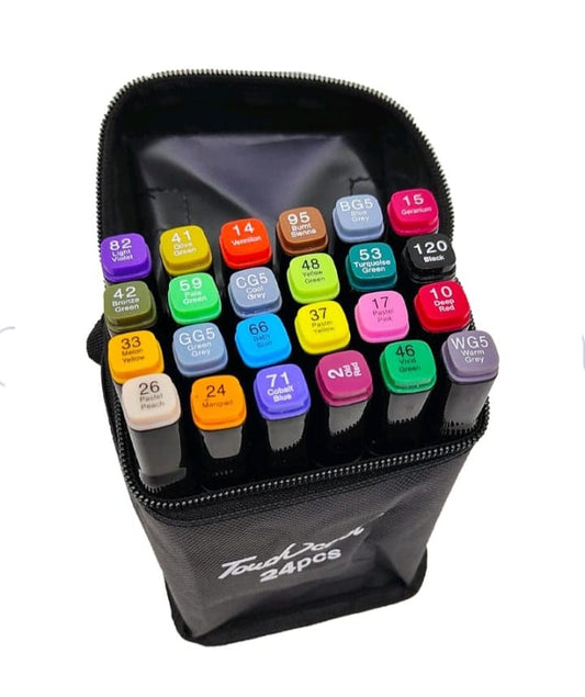 Touch Cool Pouch Marker - Set of 24