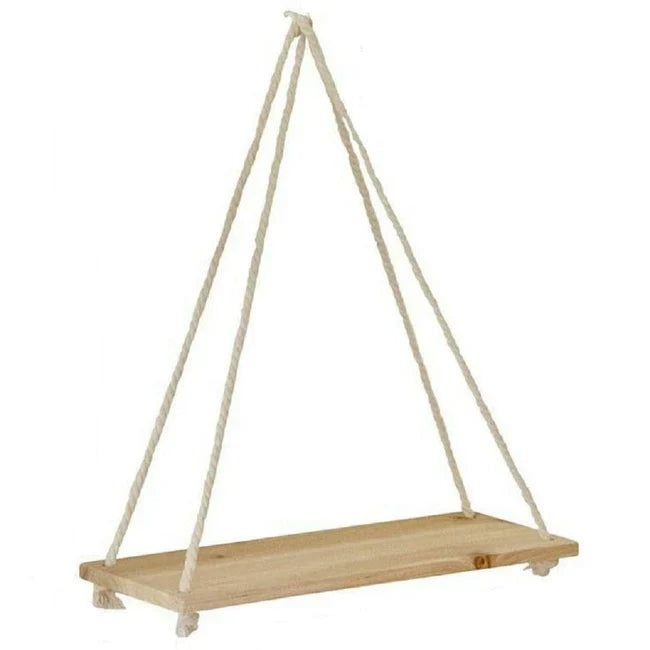 Wall Hanging Pine Wood Shelf - 18x6"