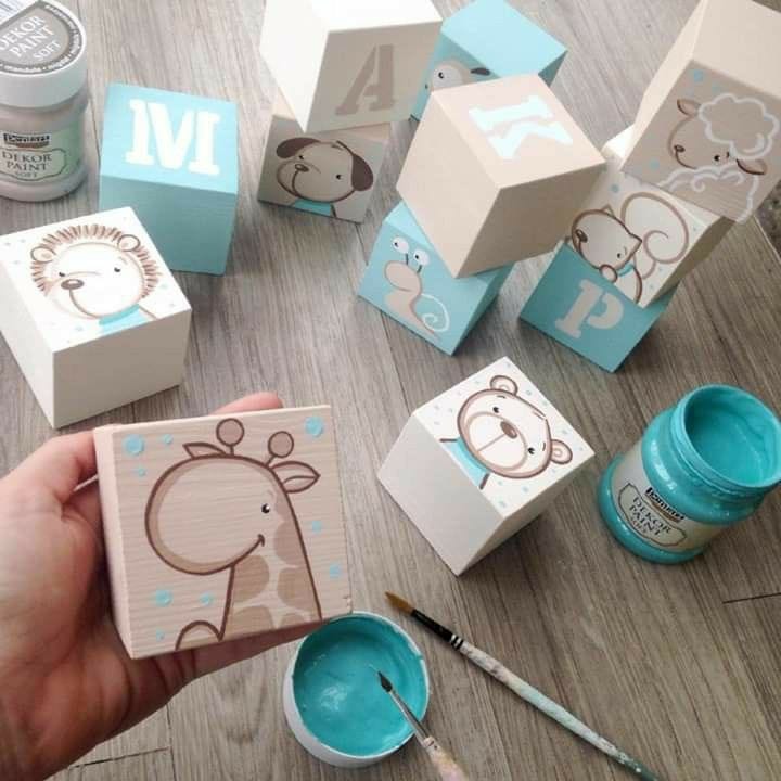 Pine Wood Cubes Plain - 5x5x10cm