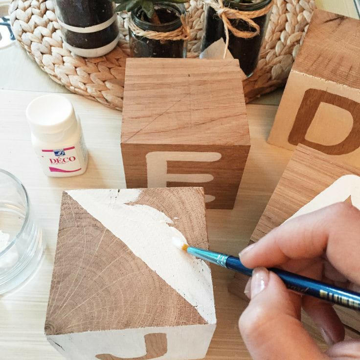 Pine Wood Cubes Plain - 5x5x10cm