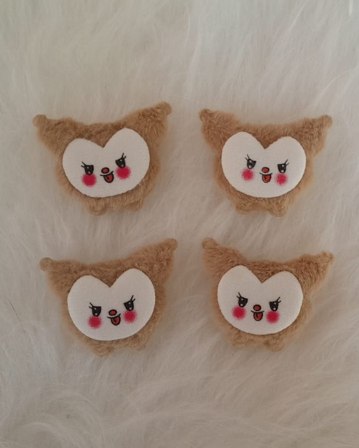 Cute Teddy Fluffy Patch-On - Set of 4
