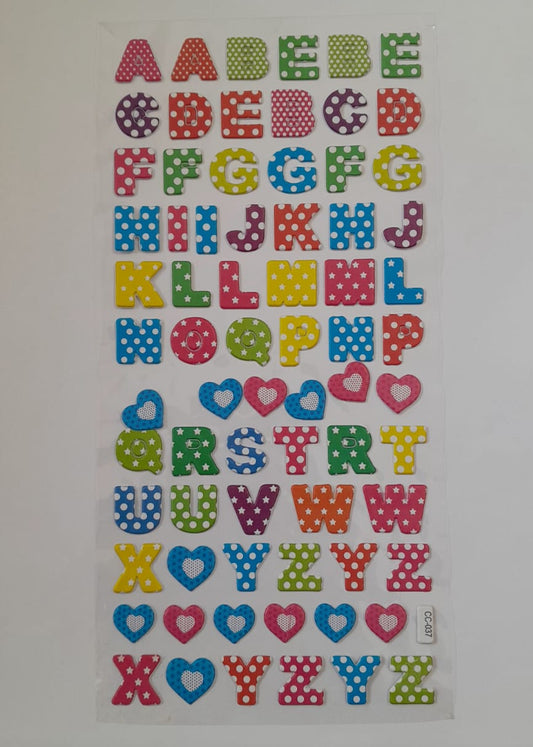 Alphabets Happy Stickers