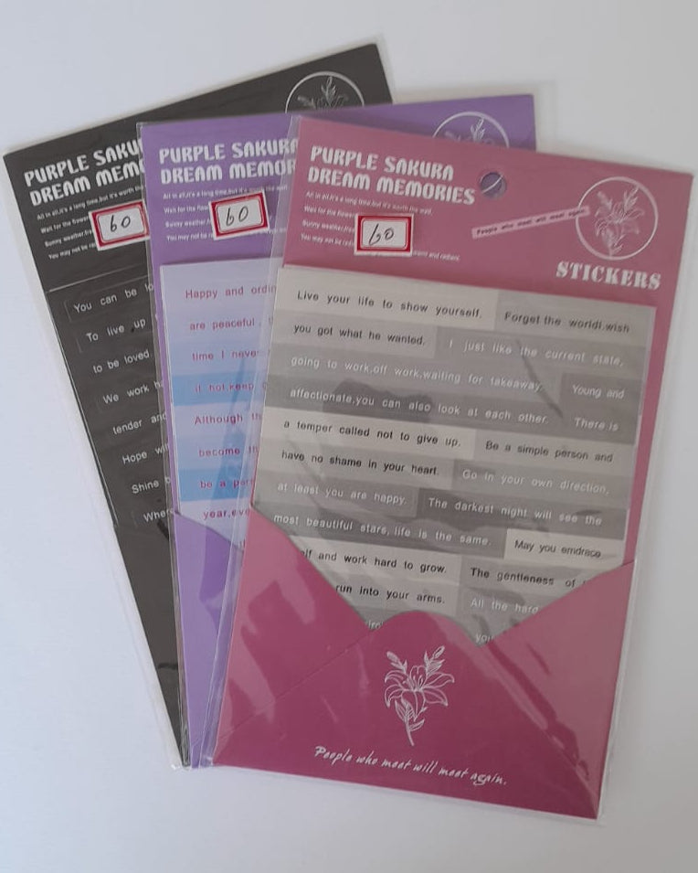 Quote Stickers - Pack of 3