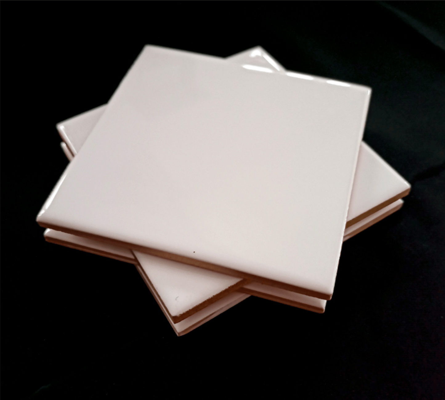 White Ceramic Tile | White Ceramic Tile | For Crafts Coasters | White Ceramic Tiles Unglazed | 11cm x 11cm with Cork Backing Pads | Use with Alcohol Ink | Acrylic Pouring | DIY Make Own Coasters | Mosaics | Painting Projects | Decoupage Bestow Charms