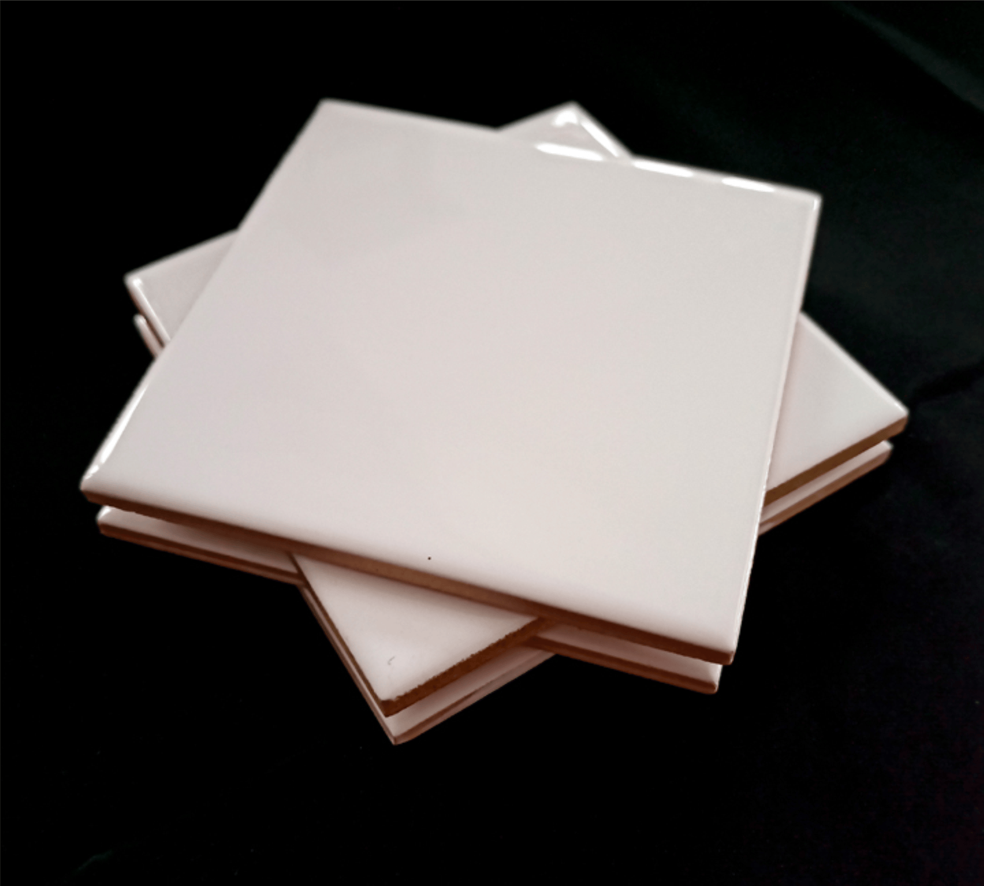 White Ceramic Tile | White Ceramic Tile | For Crafts Coasters | White Ceramic Tiles Unglazed | 11cm x 11cm with Cork Backing Pads | Use with Alcohol Ink | Acrylic Pouring | DIY Make Own Coasters | Mosaics | Painting Projects | Decoupage Bestow Charms
