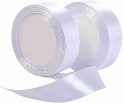 White satin ribbon 1" - 1mtr