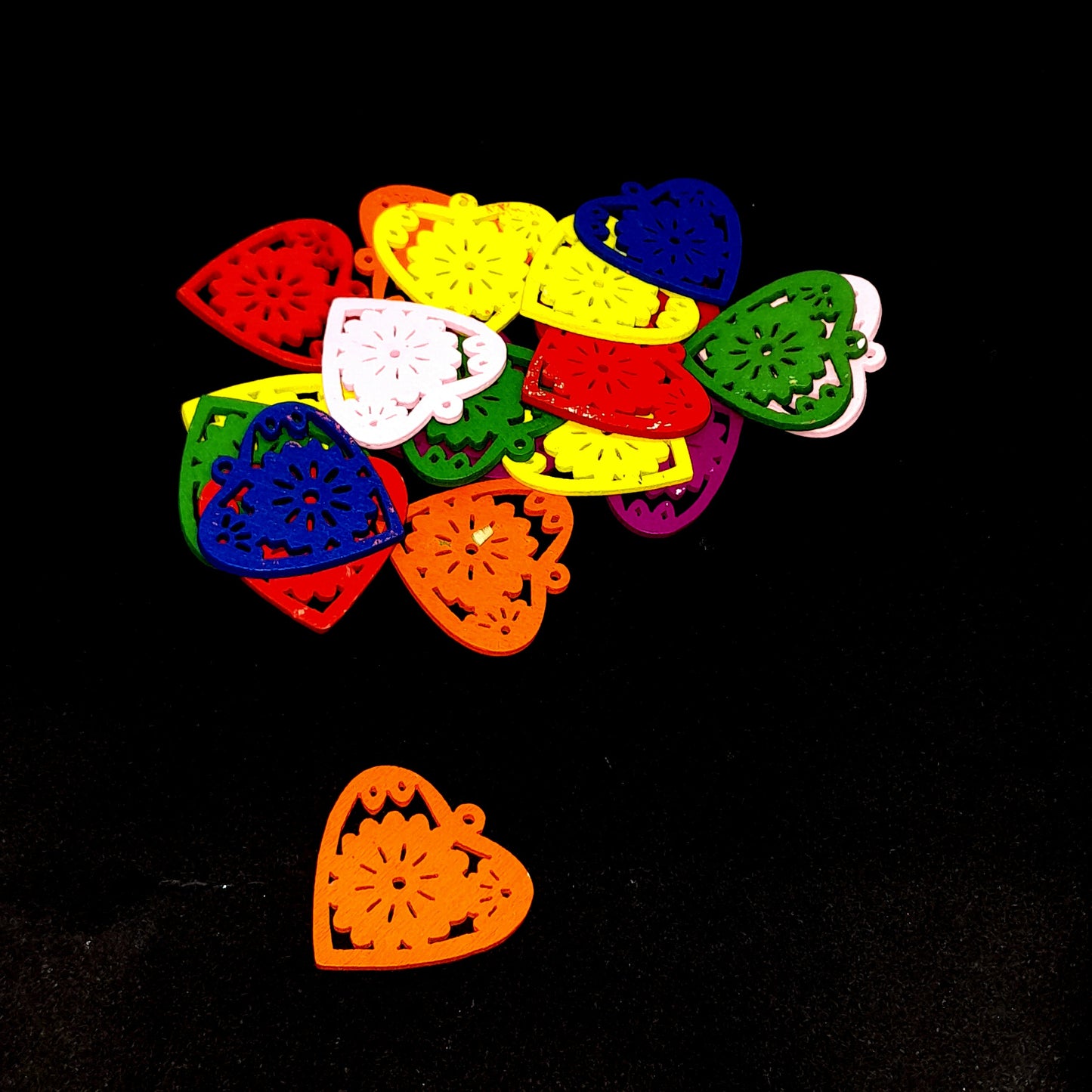 Wooden Beads - Heart Mixed