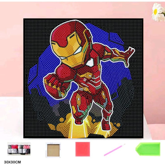 Glow in the Dark Diamond Painting - Ironman