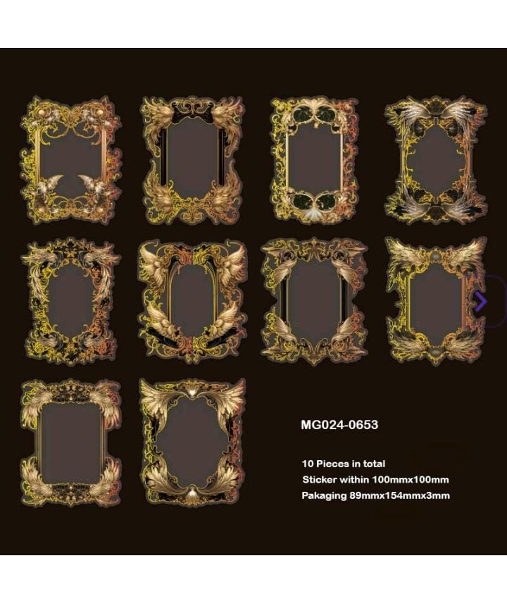 Gilded Mythology Design 3 Sticker - 10pcs