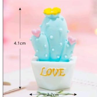 Miniature - Blue Cactus Pot