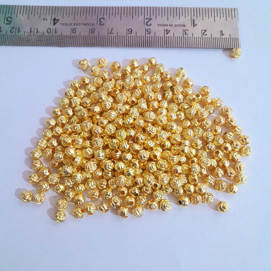 Gold Plastic Designed Beads