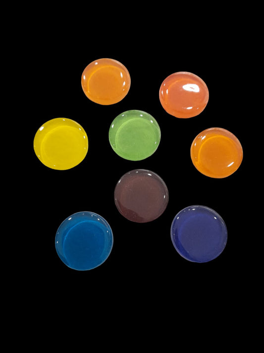 Multicolor Round Glass Mosaic  - Set of 8