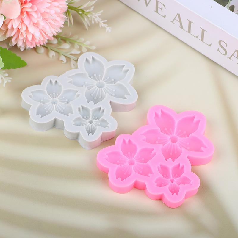 Pink Silicone Flower Mold - 3 in 1