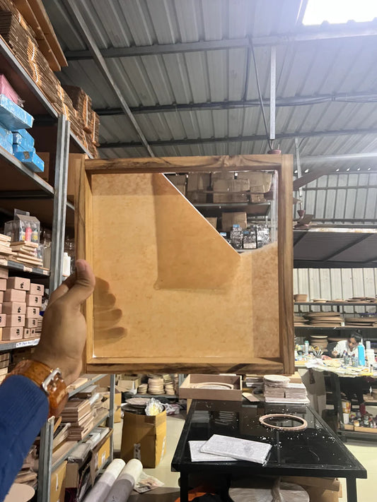 Teakwood Frame With Acrylic Base - 10x10