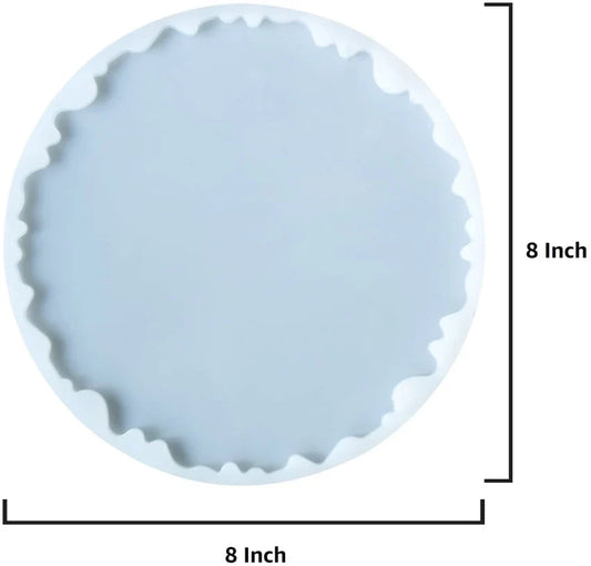 Silicone 8" Round Geode Coaster Mold