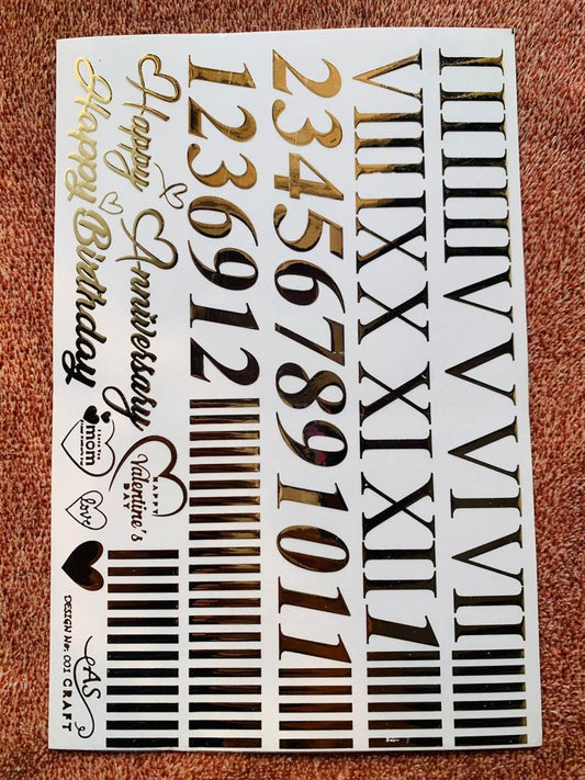 metallic Embossed stickers