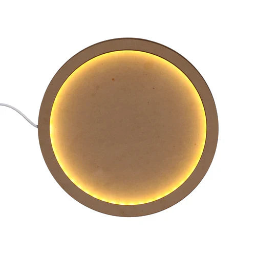 Lumi Moon - Light Round MDF Base - 12"