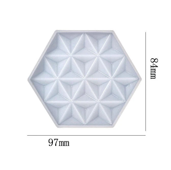 Hexagon 3D Corner Infinity Star Coaster Mold