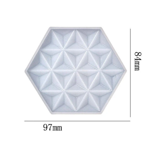 Hexagon 3D Corner Infinity Star Coaster Mold