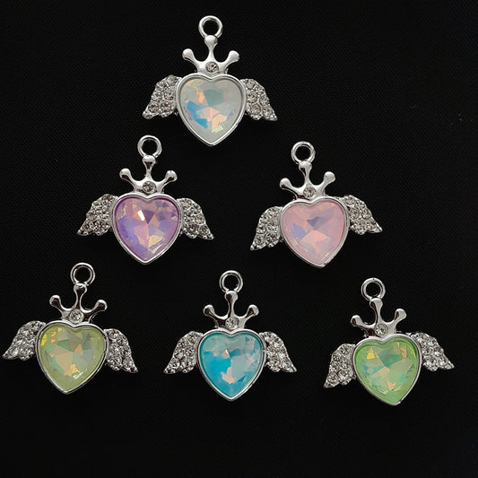 Aura Crystal Pendants -  Heart