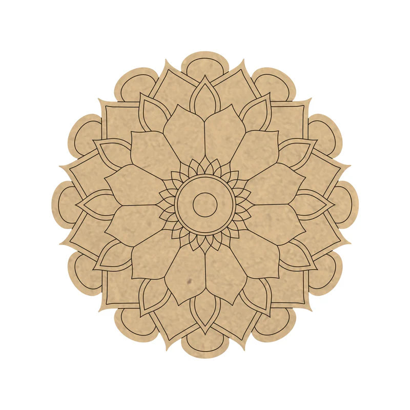 Pre Marked MDF Mandala Base - 12"