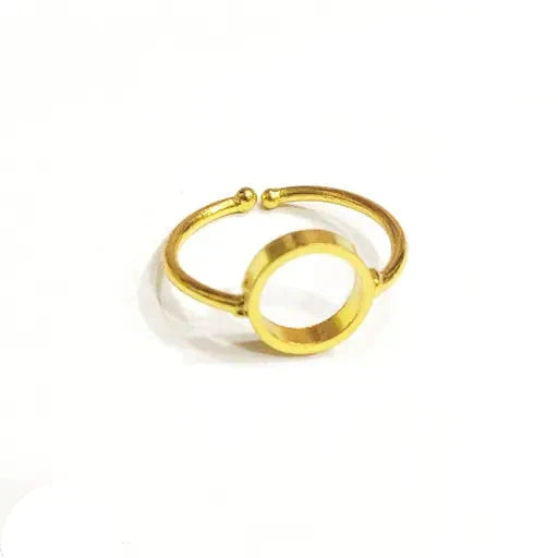 Gold Ring Open Bezel